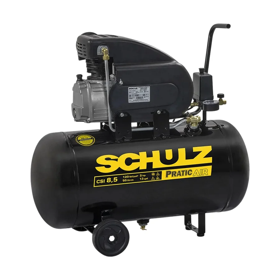 Compressor de ar Schulz de 8,5 pés e 50 litros para locação em Manaus Compressor de ar Schulz de 8,5 pés e 50 litros para locação em Manaus
