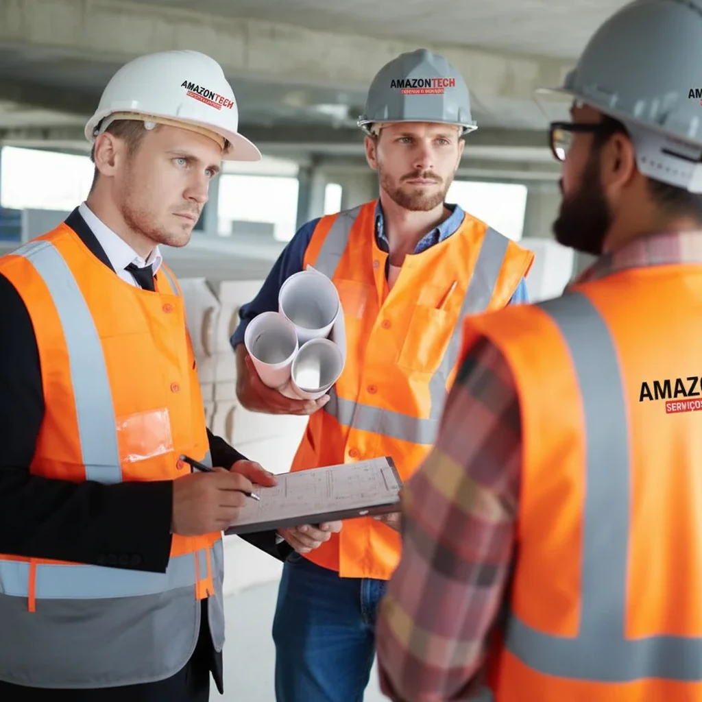 Equipamentos de apoio para obras e manutenção (imagem ilustrativa)